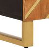 vidaXL Side Cabinet Brown and Black Solid mango wood, MDF, Iron Medium