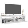 vidaXL TV Cabinet Set of 2 White Engineered Wood 29.5 x 13.8 x 15.7 in