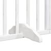 vidaXL Dog Gate with Door Foldable 6 Panels White 118.1 " Poplar Wood