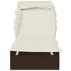 vidaXL Sunbed Brown PE Rattan, Powder-Coated Steel 83.9x24.8x38.2 in