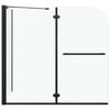 vidaXL Bi-Folding Shower Enclosure ESG 47.2"x26.8"x51.2" Black