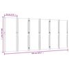 vidaXL 6-Panel Room Divider Light Gray 165.4"x70.9"