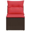 vidaXL Garden Sofa Brown 21.65 x 24.41 x 27.17 in Poly rattan
