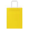 vidaXL Paper Bags 250 pcs with Handles Yellow 21x11x28 cm