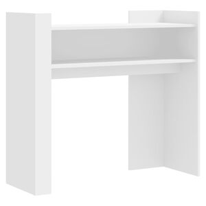 vidaXL Console Table White Engineered wood 39.4x13.8x35.4 in