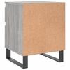 vidaXL Bedside Cabinet Set of 2 Grey Sonoma Engineered Wood, Metal