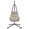 vidaXL Hanging Egg Chair Folding Taupe 37.01 x 42.13 x 77.36 in Steel