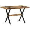 vidaXL Dining Table Rough Mango Wood 47.2 x 23.6 x 29.9 in Heavy Duty