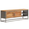 vidaXL TV Cabinet Recycled Teak Recycled Teak and Steel Medium