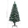 vidaXL Christmas Tree Green and white PVC, steel, plastic 71 in