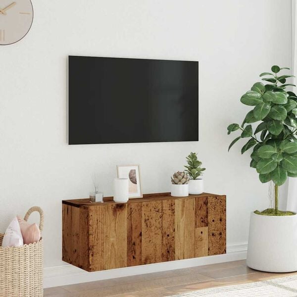 vidaXL TV Cabinet Old Wood Engineered Wood Medium TV Cabinet
