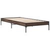 vidaXL Bed Frame Brown oak Engineered wood 39.4 x 78.7 in Durable