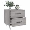 vidaXL Bedside Cabinet Set of 2 Gray sonoma Engineered wood, iron