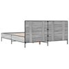 vidaXL Bed Frame without Mattress Grey Sonoma 120 x 78.7 "