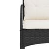 vidaXL Patio Rocking Chair with Cushions Black Poly Rattan