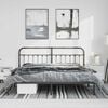 vidaXL Bed Frame Black Steel Full Durable Bed Frame Rectangular