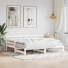 vidaXL Daybed With Trundles White Solid pinewood