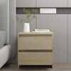 vidaXL Bedside Cabinet Set of 2 Sonoma Oak Engineered wood Compact