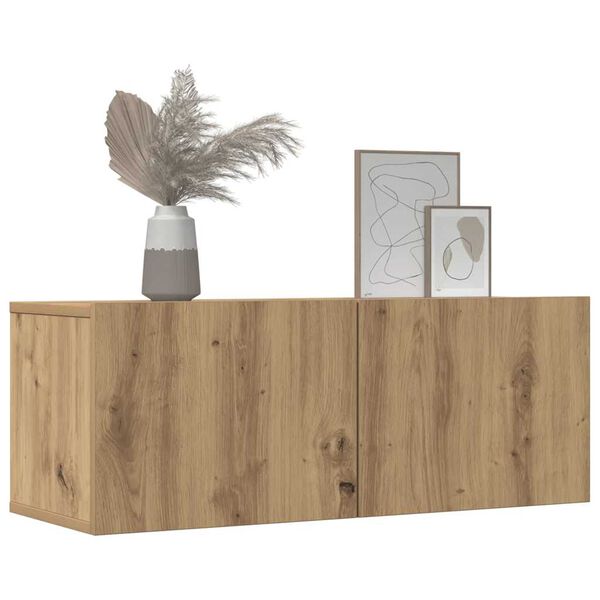 vidaXL TV Cabinet Set of 2 Artisan Oak Engineered Wood