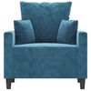 vidaXL Sofa Chair Blue Velvet, metal, foam Single Modern Sofa Chair