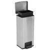 vidaXL Dustbin with Pedal Anti-fingerprint 7.9 gal Silver Stainless Steel