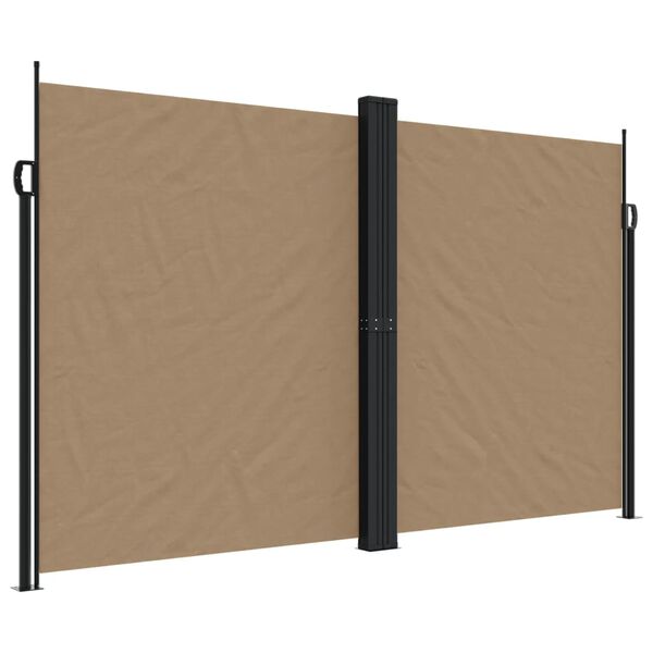 vidaXL Retractable Side Awning Taupe