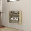 vidaXL Wall Shoe Cabinet Sonoma Oak 23.6"x7.1"x23.6" Engineered Wood