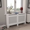 vidaXL Radiator Covers 2 pcs White 59.8"x7.5"x32.1" MDF