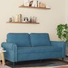 vidaXL 2-seater Sofa Blue Velvet (100% polyester), metal, foam