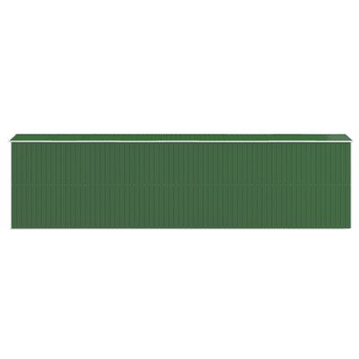 vidaXL Garden Shed Green 75.6"x303.9"x87.8" Galvanized Steel