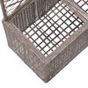 vidaXL Raised Bed Brown Poly Rattan, Plastic 22.8 x 11.8 x 42.1 in