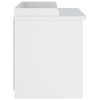 vidaXL Hallway Bench White Solid pinewood, engineered wood