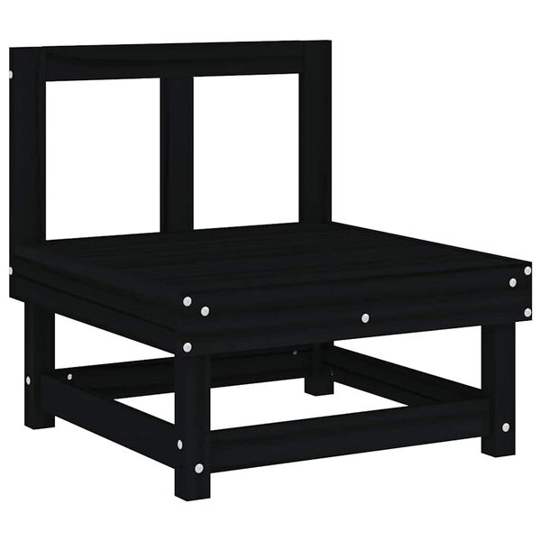 vidaXL Middle Sofa Black, Anthracite