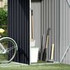 vidaXL Garden Shed Anthracite Galvanized Steel Medium Garden Shed