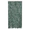 vidaXL Fly Curtain Green and White 39.4x90.6" Chenille