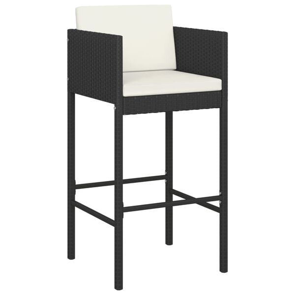 vidaXL Garden Bar Set Black
