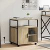 vidaXL Cabinet with Charging Station with Wheel Sonoma Oak