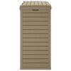 vidaXL Outdoor Garbage Bin Light Brown 30.7"x16.1"x33.9" Polypropylene