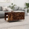 vidaXL Coffee Table Smoked Oak Engineered Wood, Metal Medium