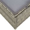 vidaXL Sun Lounger Grey rattan PE rattan, powder-coated steel