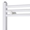 vidaXL Bathroom Radiator Central Heating Towel Rail Curve 19.69 x 45.67" Side & Middle Connector