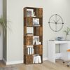 vidaXL Book Cabinet Smoked oak Engineered wood Large Book Cabinet