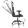 vidaXL Gaming Chair Black and White Faux Leather