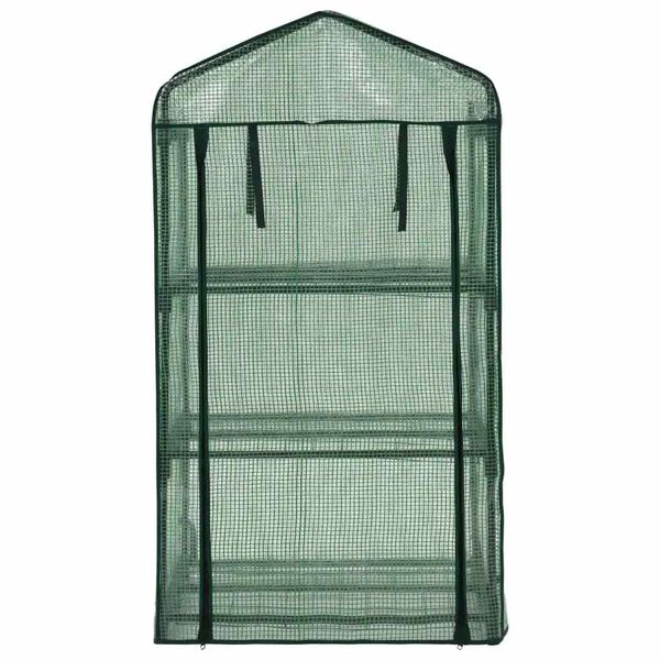 vidaXL 3-Tier Mini Greenhouse 27.2"x19.3"x49.2"