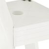 vidaXL Garden Table White Plastic 27.6x27.6 in Durable Bistro Table