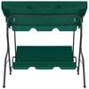 vidaXL Garden Swing Bench Green Polyester fabric and powder-coated steel