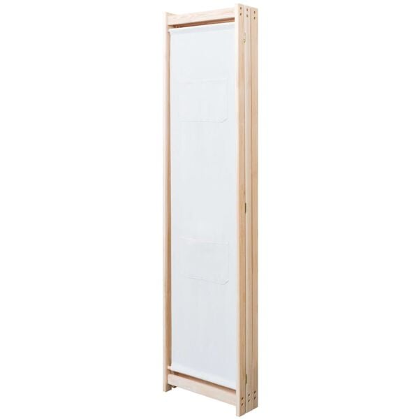 vidaXL 3-Panel Room Divider Cream 47.2x66.9x1.6" Fabric