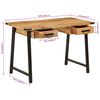 vidaXL Desk Natural Wood Solid Mango Wood and Iron Desk Rectangular