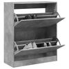 vidaXL Shoe Cabinet Concrete Grey Engineered Wood Compact Shoe Cabinet