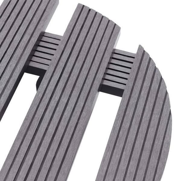 vidaXL Plant Trolleys 2 pcs Gray Ø11.8"x3" WPC